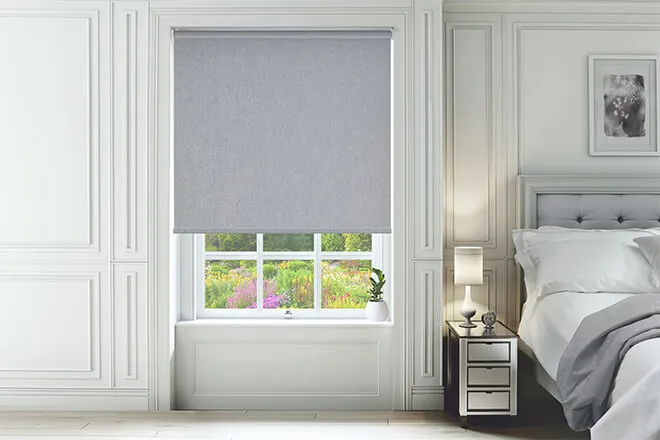 Canvas Blue - Textured Blackout Roller Blind