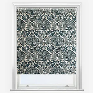 Laura Ashley Peacock Damask Dusky Seaspray Roller Blind