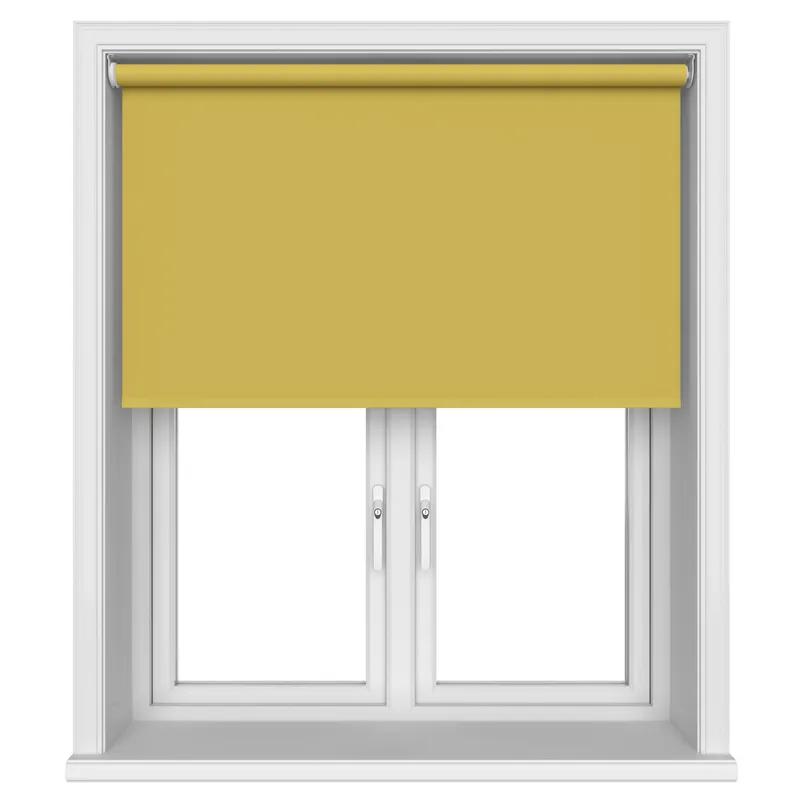 Radiance Blackout Solar Yellow Motorised Roller Blind