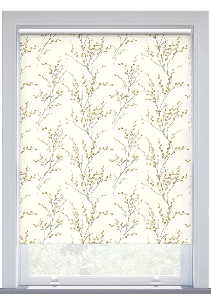 Laura Ashley Pussy Willow Ochre Yellow Roller Blind