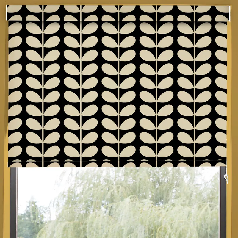 Orla Kiely Solid Stem Made To Measure Blackout Roller Blind Black