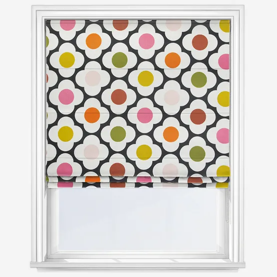 Orla Kiely Spot Flower Ditsy Red Multi Roman Blind