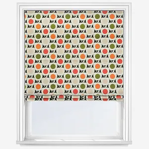 Orla Kiely Apples Ditsy Pink Multi Roman Blind