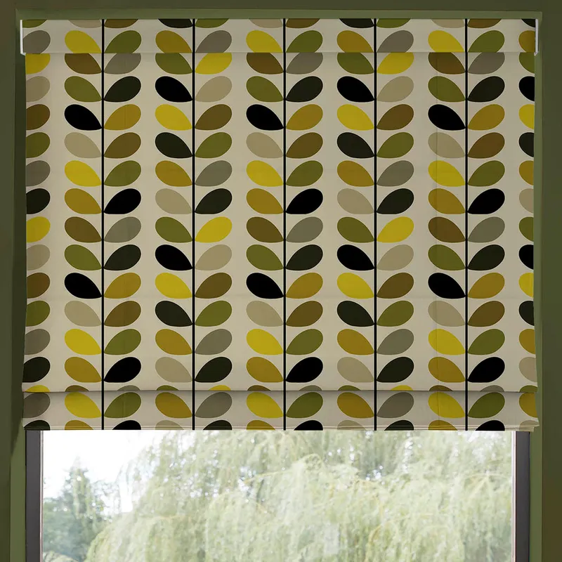 Orla Kiely Multi Stem Made To Measure Roman Blind Yellow