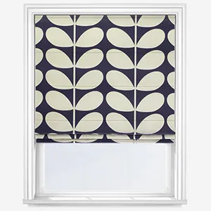Orla Kiely Jumbo Solid Stem Whale Roman Blind