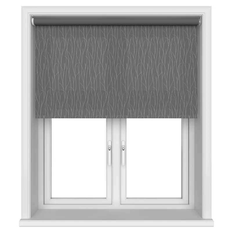 Reed Charcoal Shade Motorised Roller Blind
