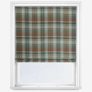 Moon Walsh Aqua Rust Roman Blind