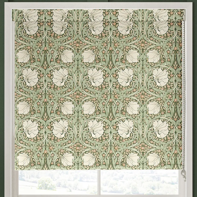 William Morris Pimpernel Made To Measure Blackout Roller Blind Nettle