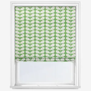 Orla Kiely Solid Stem Green Roman Blind
