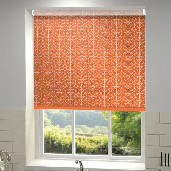Orla Kiely Linear Stem Made To Measure Roller Blind Papaya