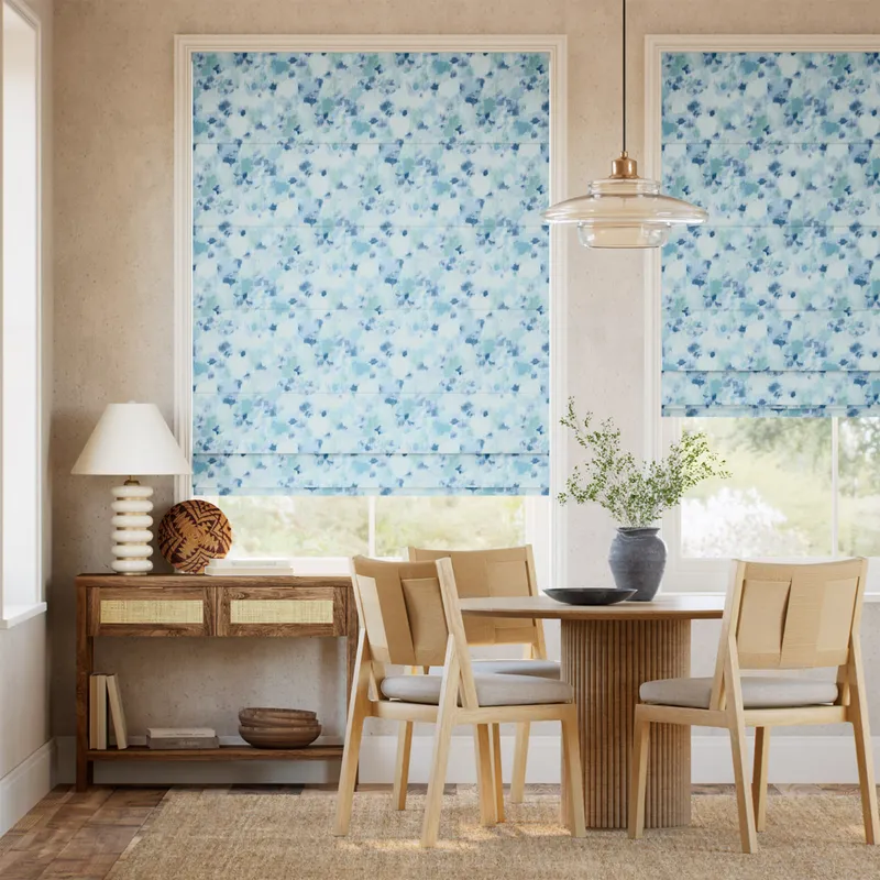 Exuberance Azure Roman Blind
