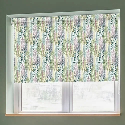 Botanic Violet Light Filtering Roller Blinds