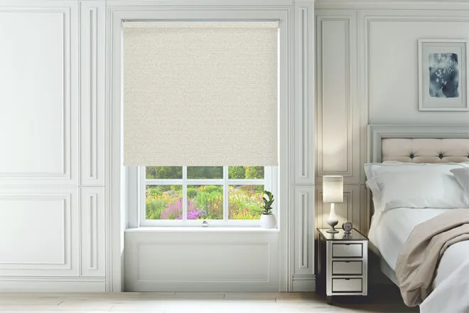 Esme Ivory - Hand Weave Look Blackout Roller Blind