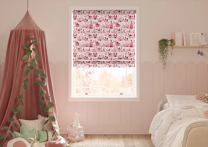 Magic Castle Princess Pink - Roman Blind