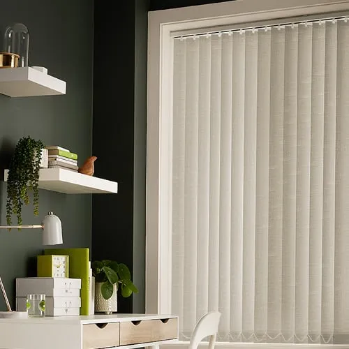 Linenweave Sand Light Filtering Vertical Blinds
