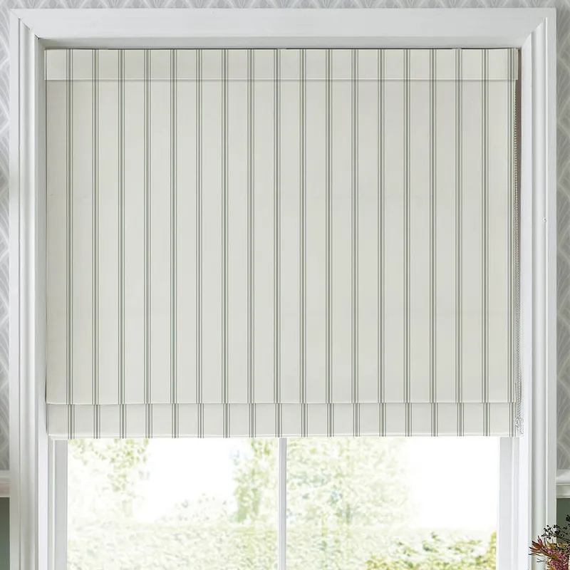 Laura Ashley Farnworth Made To Measure Roman Blind Fresh Green
