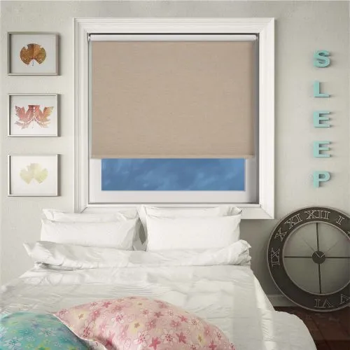 Weave Blackout Sand Cordless Roller Blind