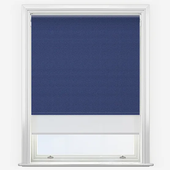 Double Roller Sunvue Denim Blue & White Double Roller Blind