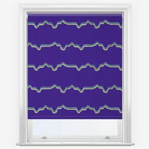 Sonova Studio Retro Wave Electric Blue Roller Blind