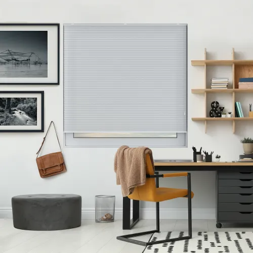 Free Hanging Dovestone Dove Grey Honeycomb Pleated Blind