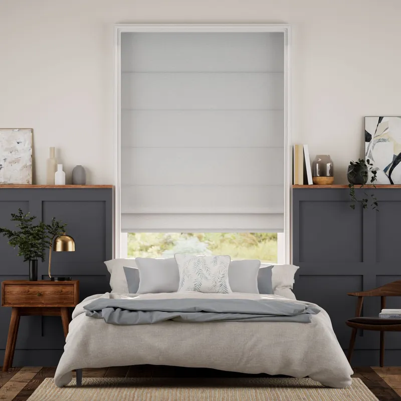 Atticus Cloud Grey Roman Blind