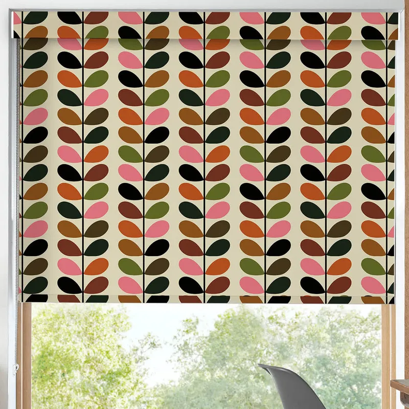 Orla Kiely Multi Stem Translucent Made To Measure Roller Blind Pink Red