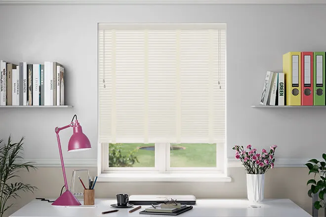 Millennium Ivory - 50mm Aluminium Venetian Blinds With Cream Tapes