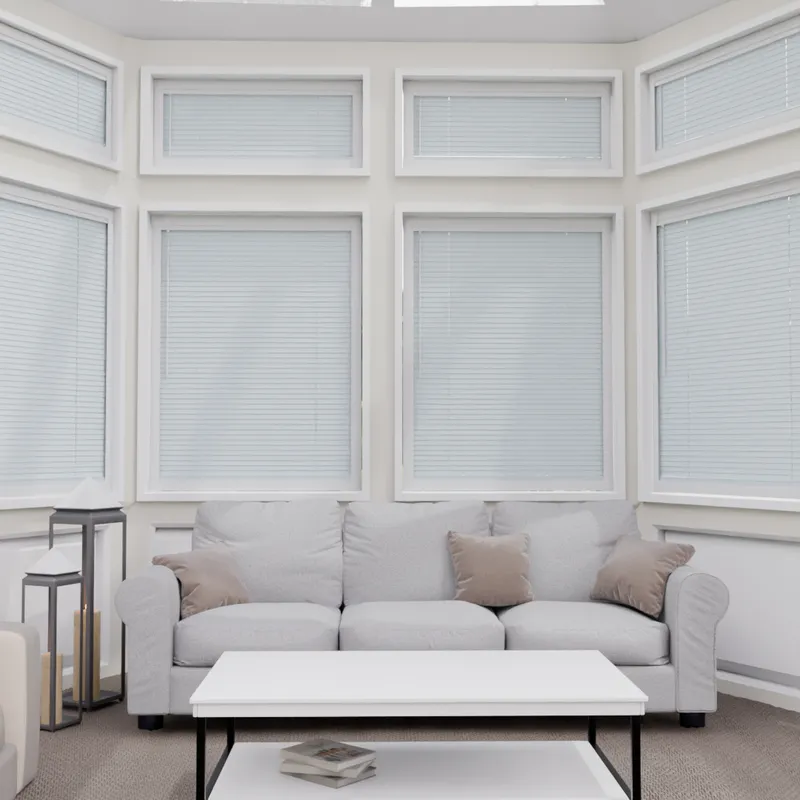 Perfect Fit No Drill Metal Blind - Ice Blue - 25mm