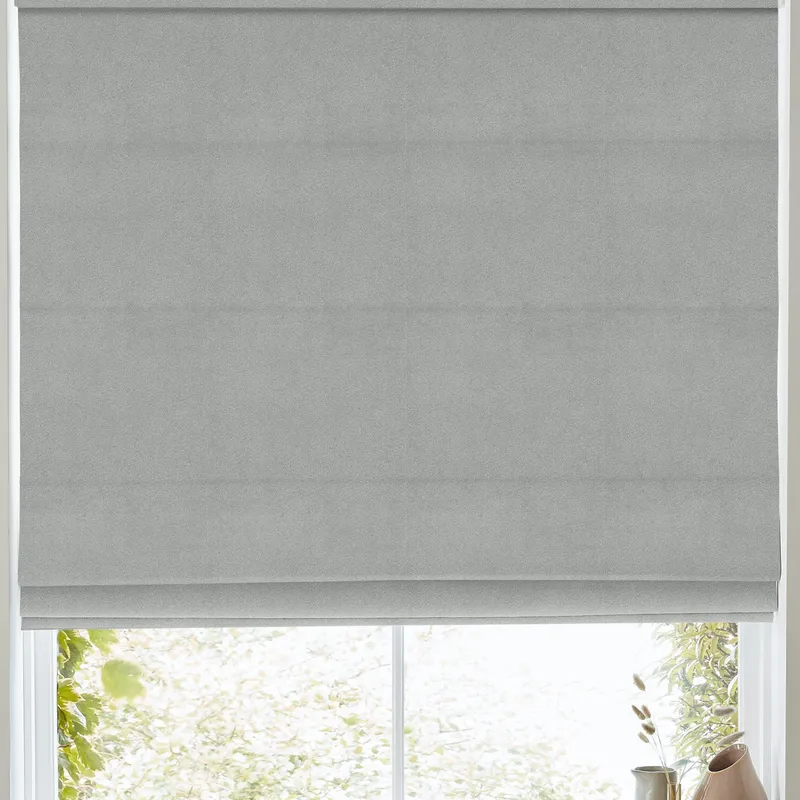 Florence Velvet Made To Measure Roman Blind Silver