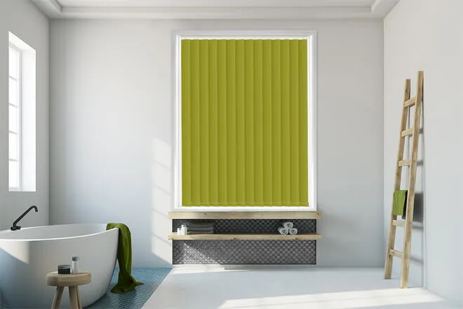 Nicole Lime Green - Waterproof Blackout Vertical Blind