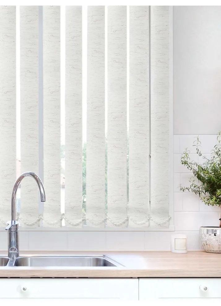 Contrast White Waterproof 89mm Vertical Blind