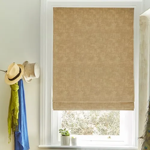 Amora Brass Deluxe Roman Blinds