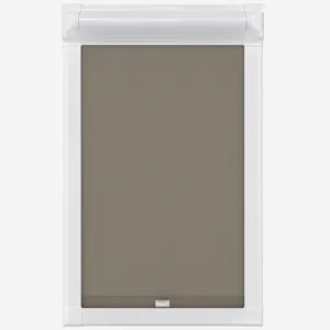 Deluxe Plain Mushroom Perfect Fit Roller Blind