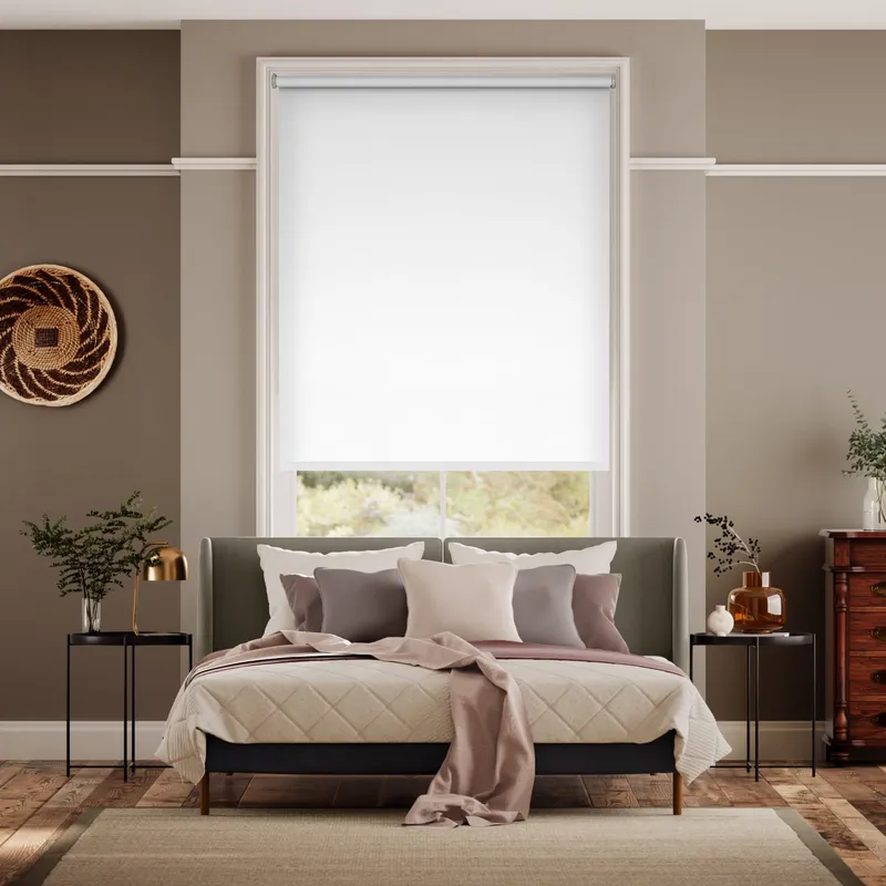 Toledo Blackout Crisp White Roller Blind
