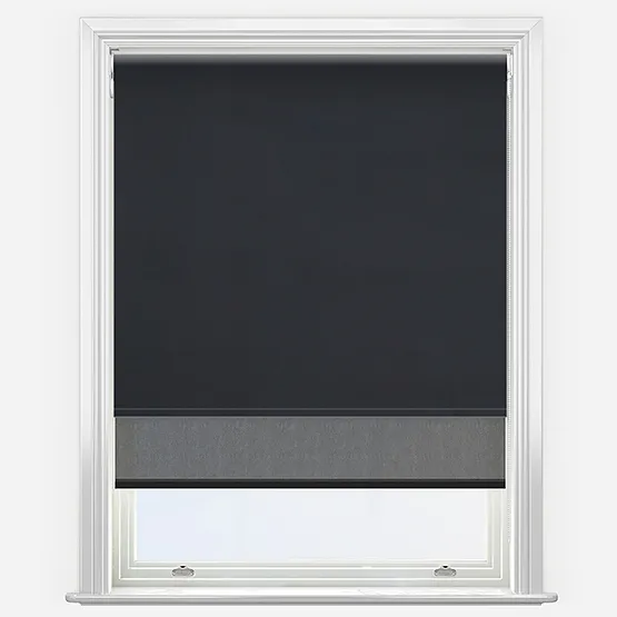 Double Roller Sunvue Jet Black Double Roller Blind