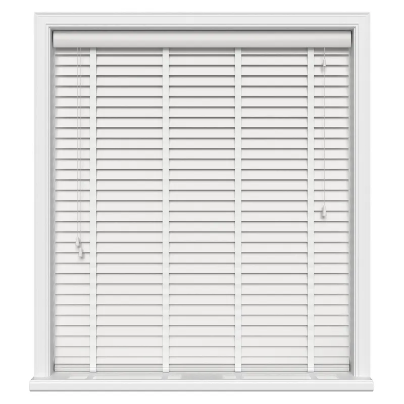 Gloss Aura White With Tapes Eco-wood Blinds Uk