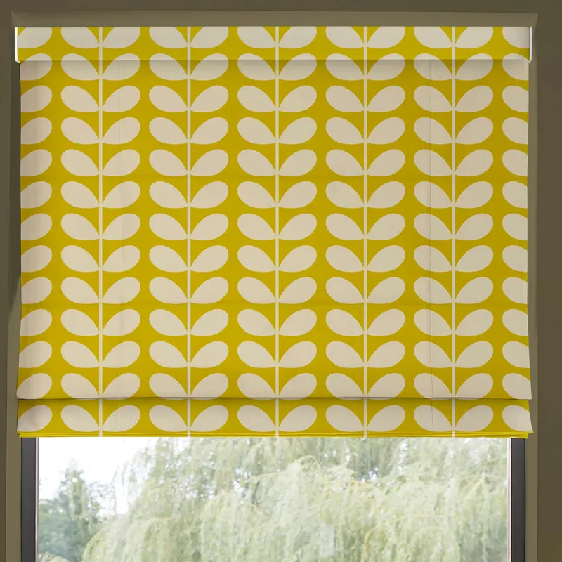 Orla Kiely Solid Stem Made To Measure Roman Blind Yellow