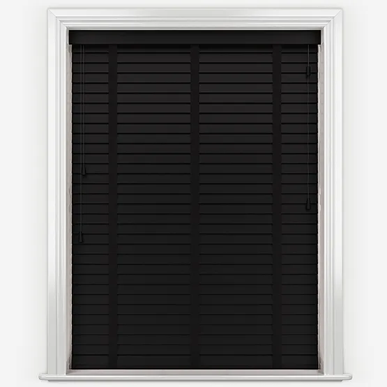Prime Timberlux Bamboo Cyber With Black Tapes Wooden Venetian Blinds