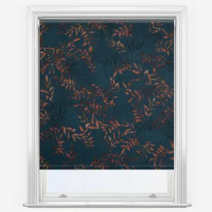 Sonova Studio Kaleidoscope Leaves Blue Rust Roller Blind