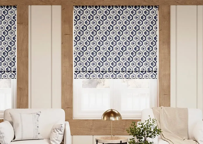 Gusta Navy - Roman Blind