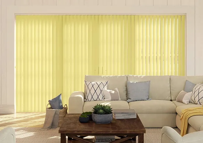 Trinity (Blackout) Daffodil Yellow - Vertical Blind