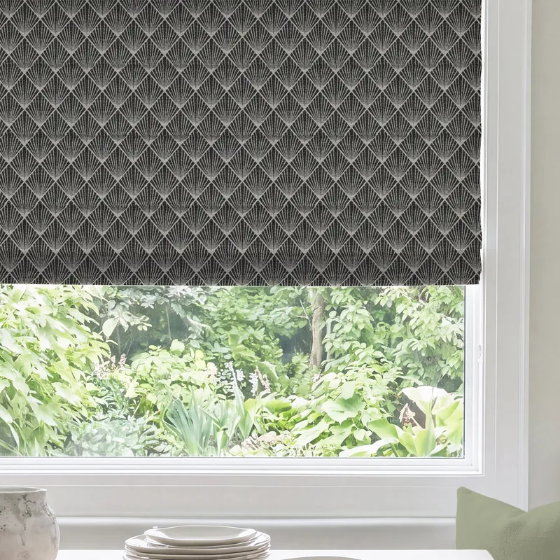 Ante Decor Paris Woven Made To Measure Roman Blind Black