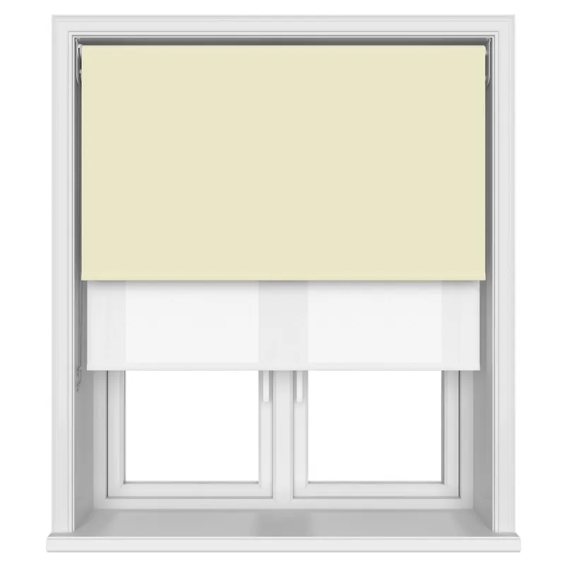 Bella Butter Double Roller Blind Blinds Uk