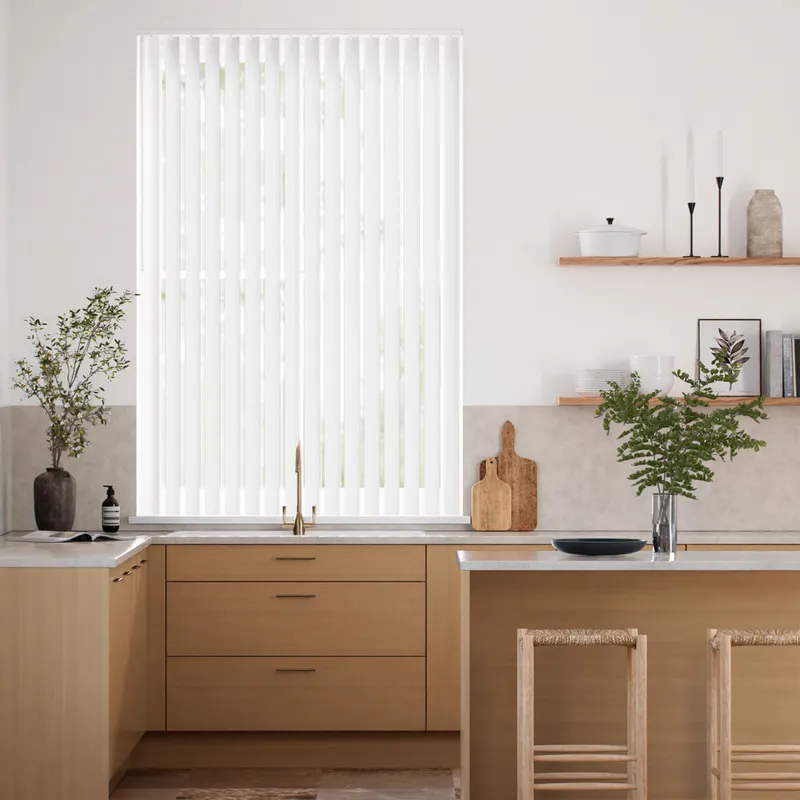 Rigid Pvc Tokyo Pristine White Blackout Vertical Blind