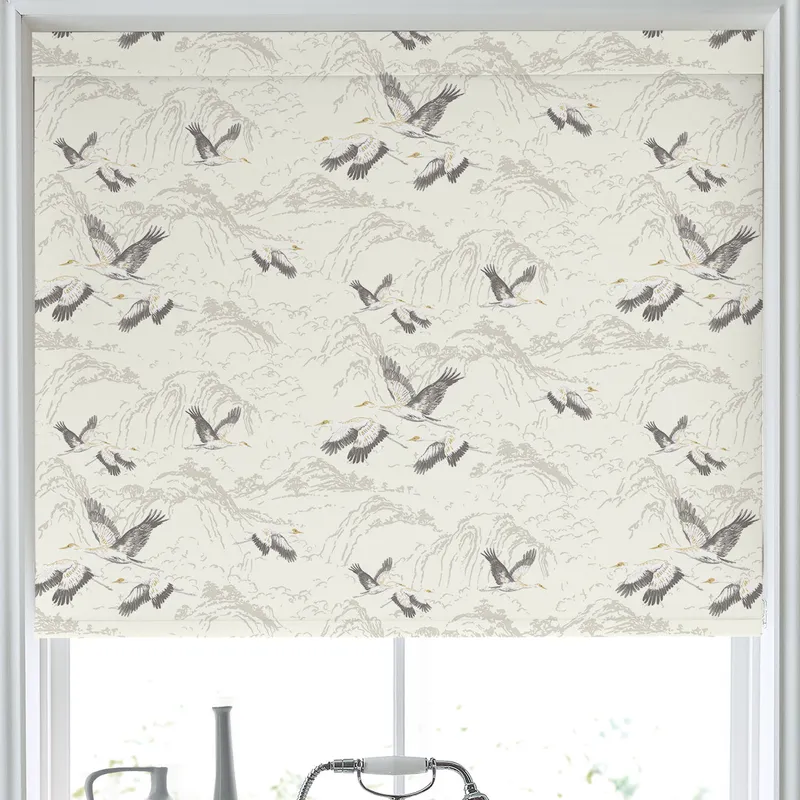Laura Ashley Animalia Made To Measure Blackout Roller Blind Silver