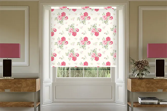 Cath Kidston Antique Rose Pink - Designer Roller Blind