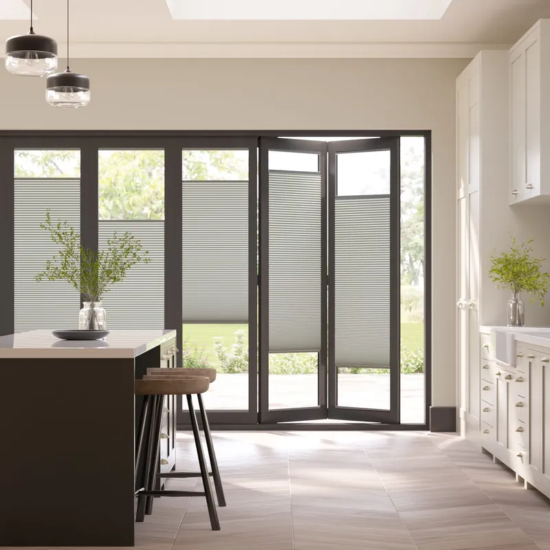 Bifold Adapt Duoshade Stucco Pleated Blind