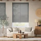 Oscar Matte Anchor Grey L-shaped Venetian Blind - 25mm Slat