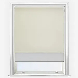 Optima Blackout White & Grey Double Roller Blind