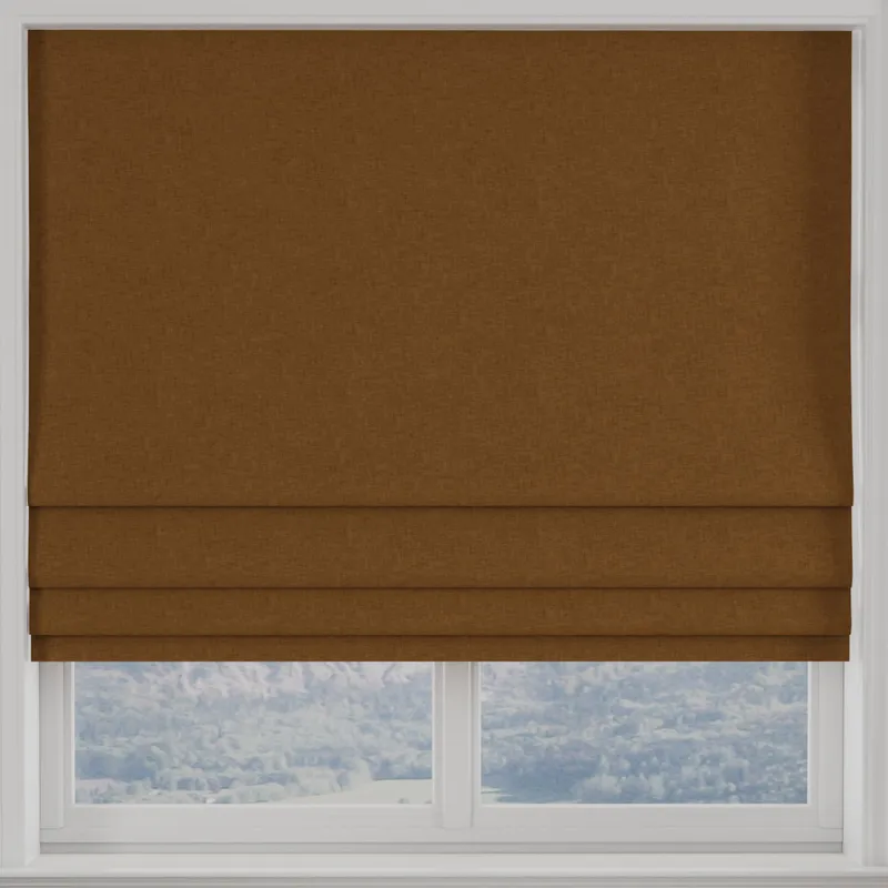 Kansai Plain Made To Measure Roman Blind Sienna